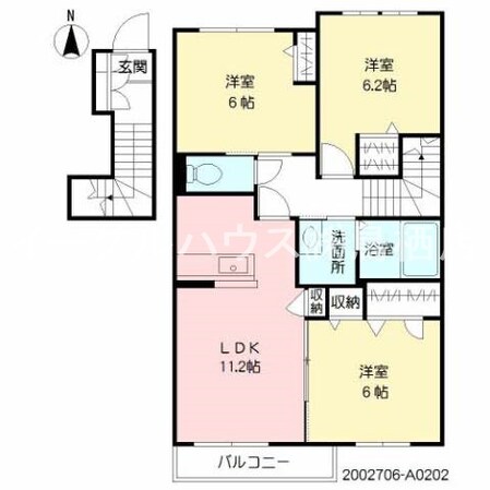 プロヌーブ萱方の物件間取画像